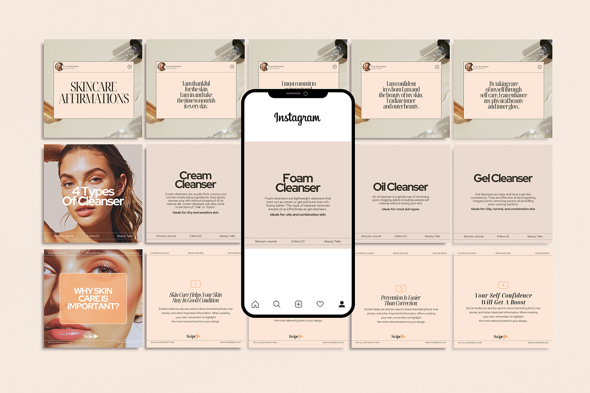 Skincare Instagram Templates, a Social Media Template by My Template Studio (Photo 16 of 26)