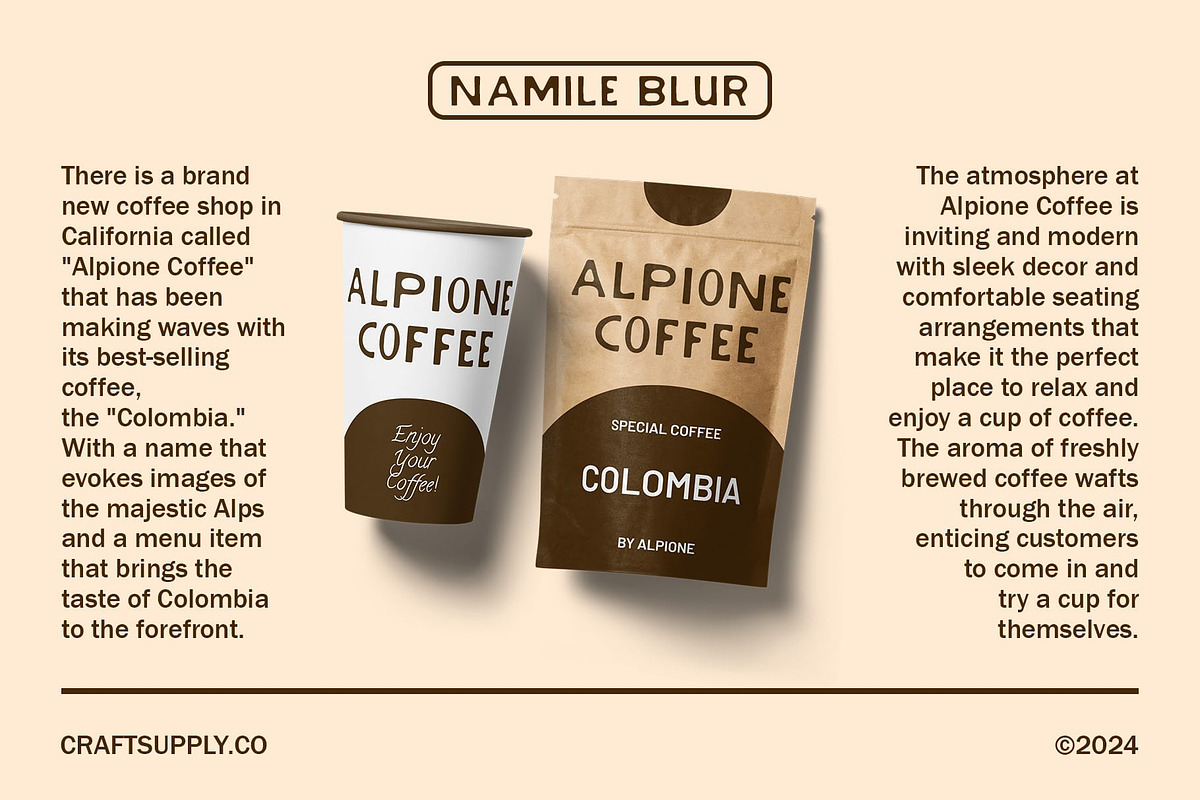 Namile Blur, a Sans Serif Font by Craft Supply Co. (Photo 4 of 8)
