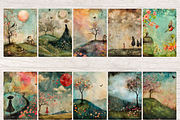 SPRING POETIC LANDSCAPE JUNK JOURNAL, a Seasonal Illustration by Daring Digies (Thumbnail 2 of 7)
