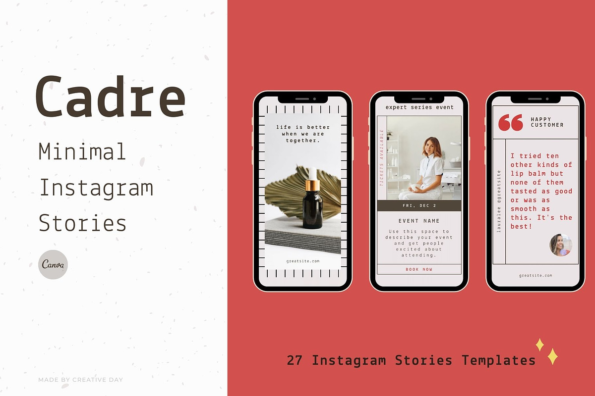 Cadre Minimal Chic Instagram Stories, a Social Media Template by Creative Day (Photo 1 of 7)