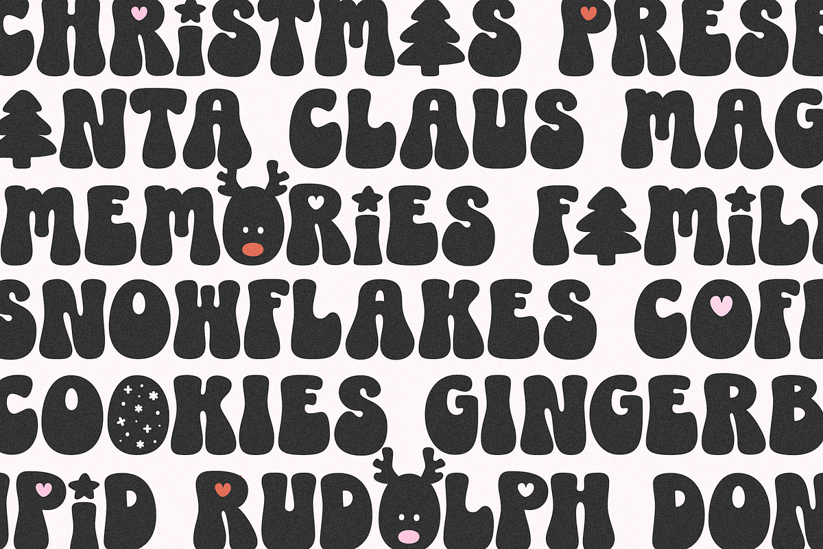 Jolly Days | Retro Christmas Font, a Sans Serif Font by KA Designs (Photo 5 of 11)