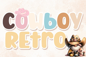 Cowboy Retro - Handwritten, a Handwritten Font by Charmingbear59.design