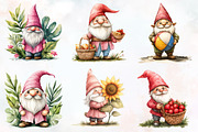 Summer Vintage Cute Gnome Sublimatio, an Illustration by RobertsArt (Thumbnail 2 of 6)