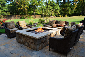 Beautiful outdoor seating area, a Photo by Pavel_design