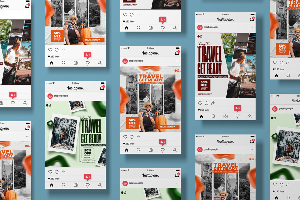 Travel and tour social media posts, a Social Media Template by graphic bakers (Photo 4 of 4)