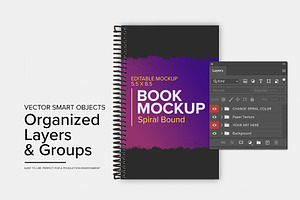 Spiral Bound Book Mockup