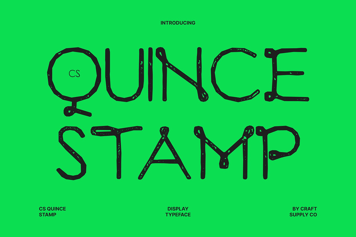 CS Quince Stamp, a Sans Serif Font by Craft Supply Co. (Photo 1 of 8)