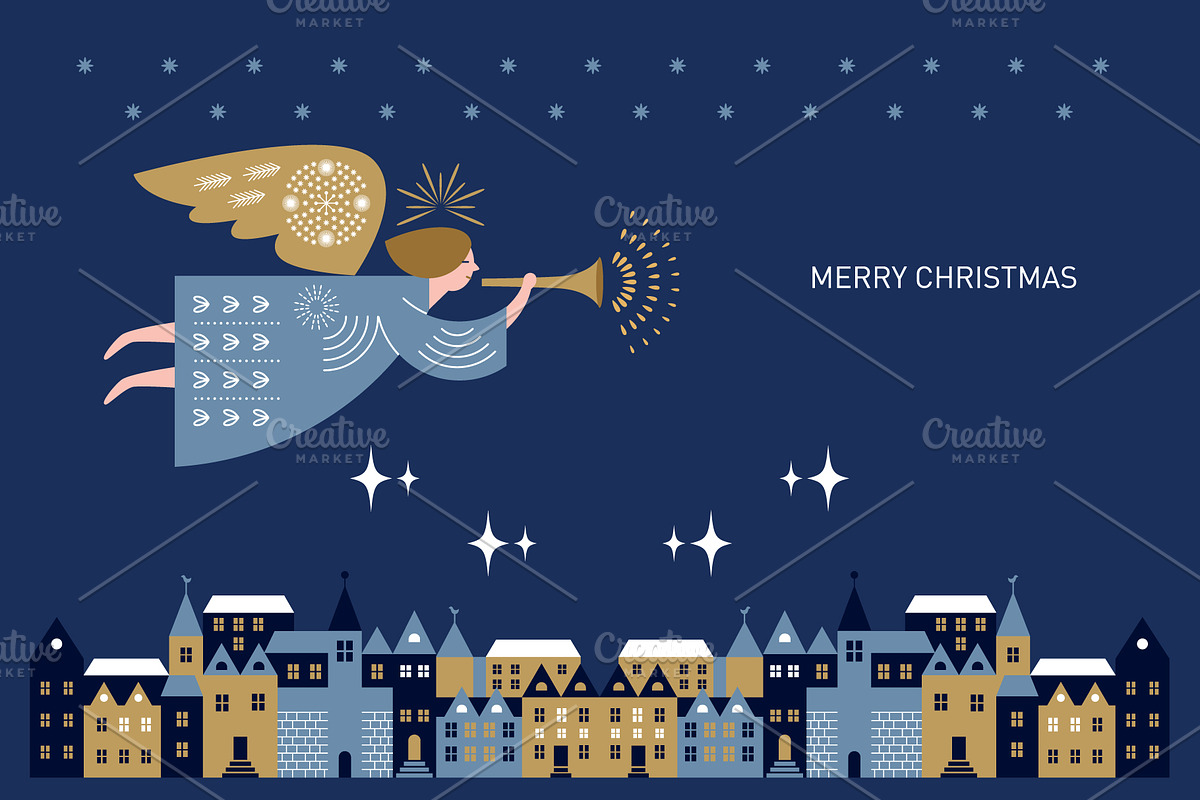 Christmas Angel, a Seasonal Illustration by lenlis (Photo 5 of 12)