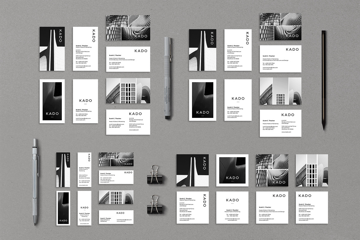 K A D O Business Cards Template, a Business Card Template by Kovy (Photo 8 of 10)