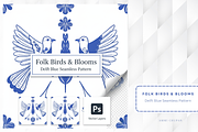 Folk Birds & Blooms, a Pattern Graphic by AMMi (Thumbnail 3 of 4)