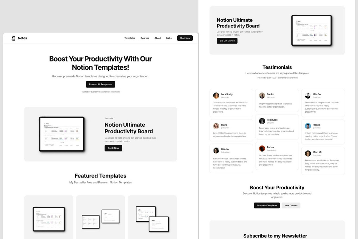 Notos - Portfolio Framer Template, a Websites & App Template by PixaSquare (Photo 3 of 3)