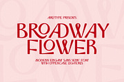 Broadway Flower Sans Serif Ligatures, a Sans Serif Font by Airotype (Thumbnail 1 of 13)