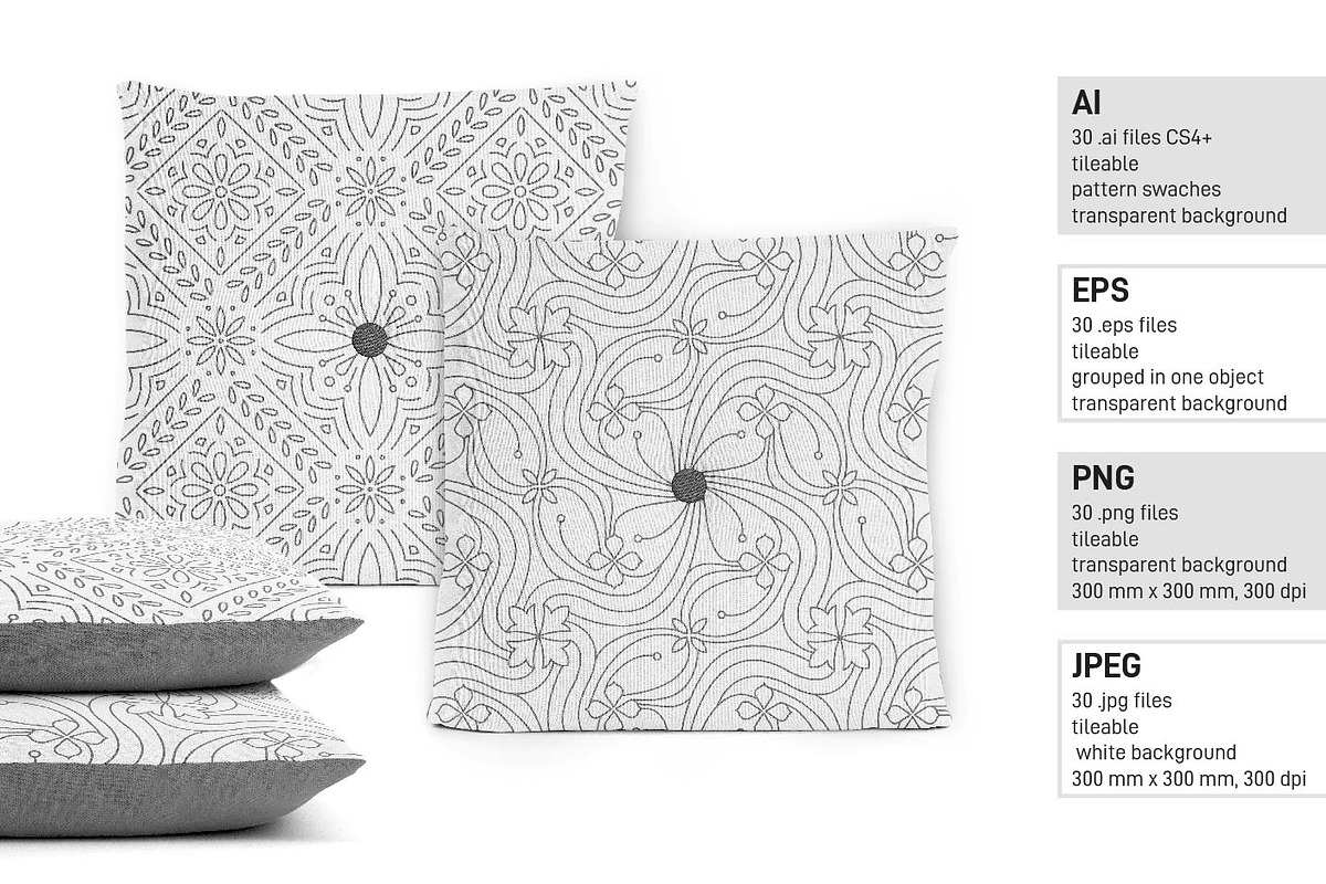 Monoline Ornaments, a Pattern Graphic by Crystal Line (Photo 7 of 9)