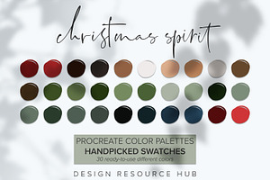 Christmas Spirit Procreate Palette