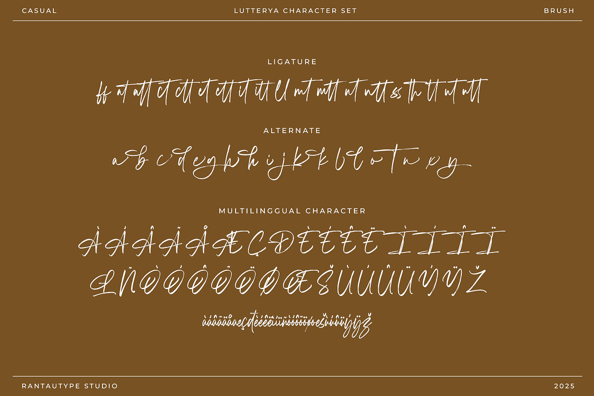 Lutterya Brush Handwritten Font, a Script Font by RantautypeStudio (Photo 19 of 19)
