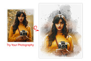 Costume Watercolor portrait Painting, an Action Add-On by MRI STUDIO (Thumbnail 5 of 15)