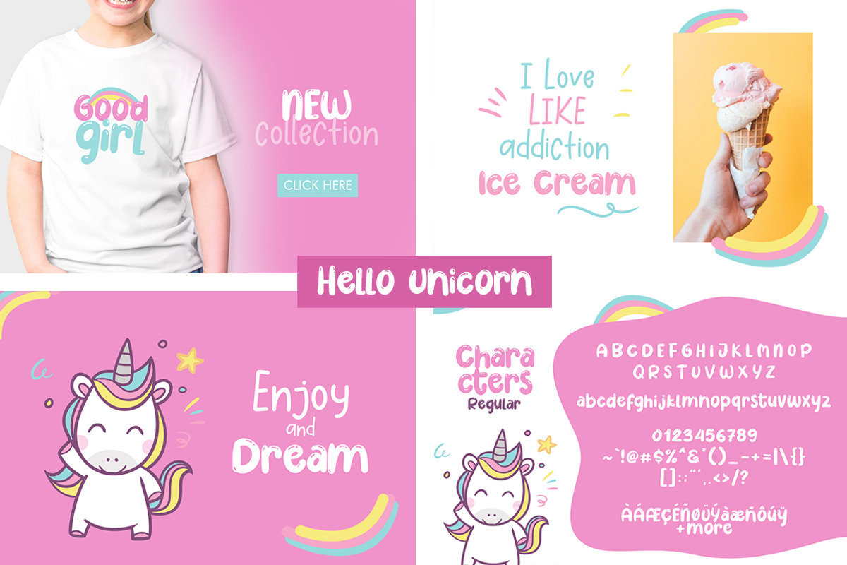 The Unicorn Dream Bundle, a Script Font by khurasan (Photo 9 of 15)