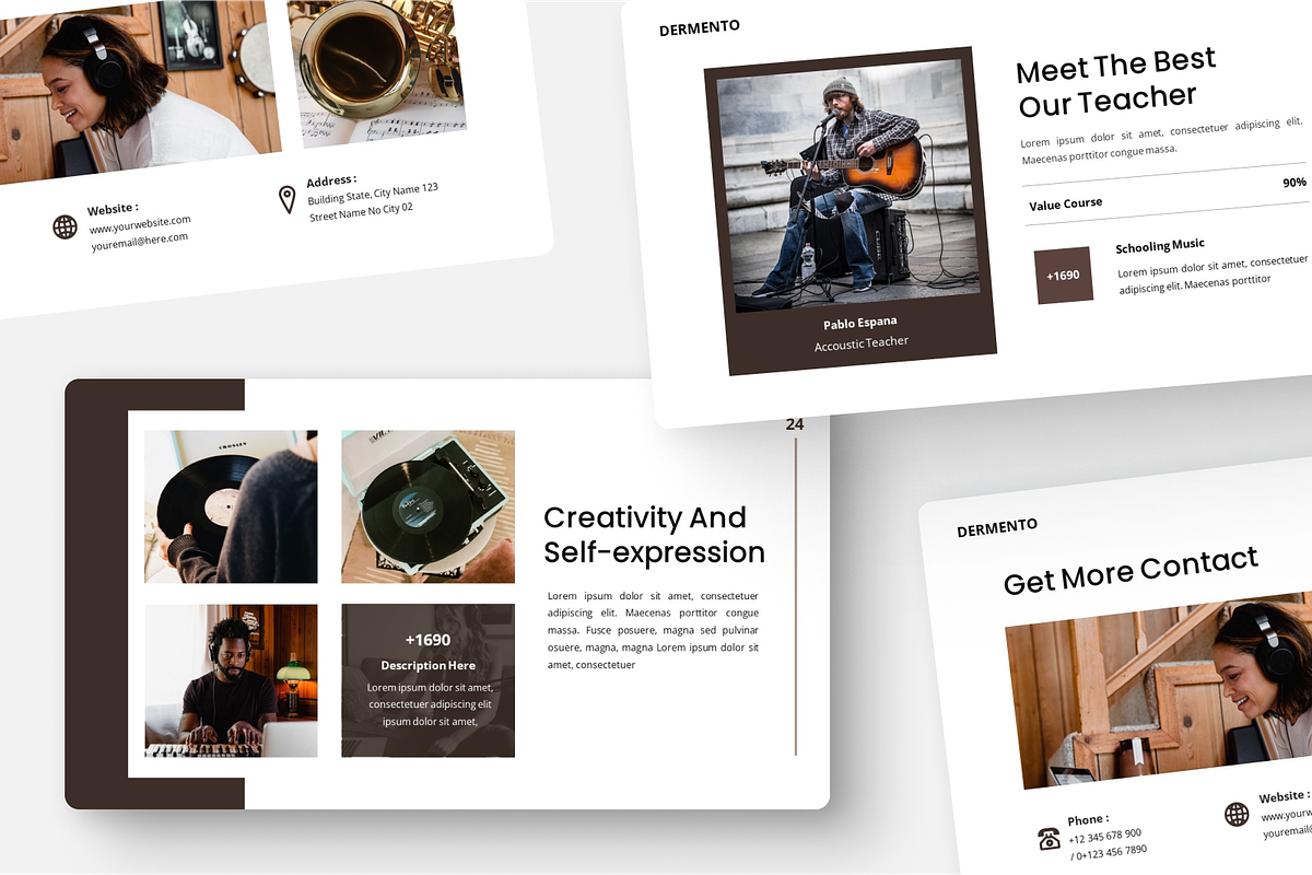 Dermento - Music School Google Slide, a Presentation Template by Annora Studio (Photo 3 of 5)