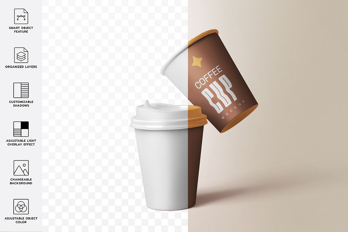 Paper Cup Mockup, a Product Mockup by MockupCraft (Photo 2 of 7)