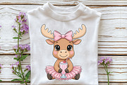 Cute Valentine Moose PNG Sublimation, an Illustration by CraftArtStudio (Thumbnail 3 of 4)