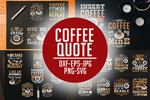 Coffee Quotes SVG Cricut Vol 7
