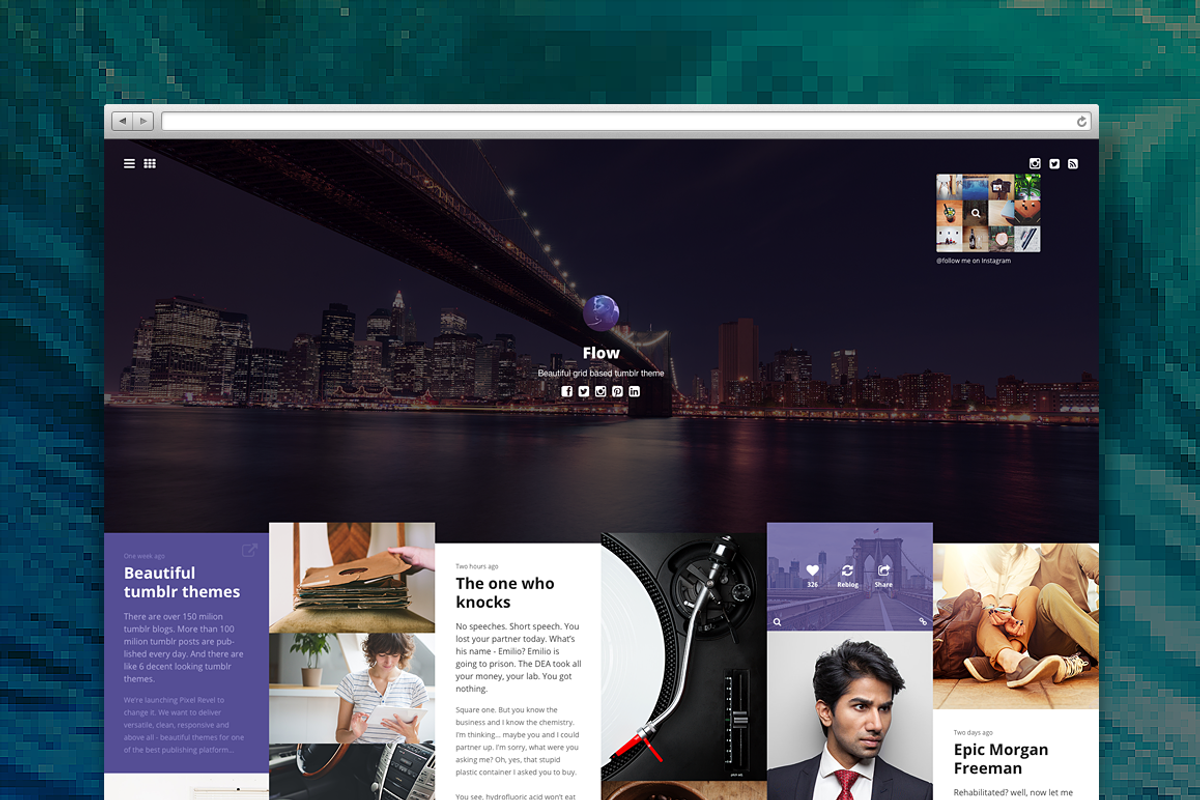 Flow tumblr theme, a Websites & App Template by Pixel Revel (Photo 1 of 4)