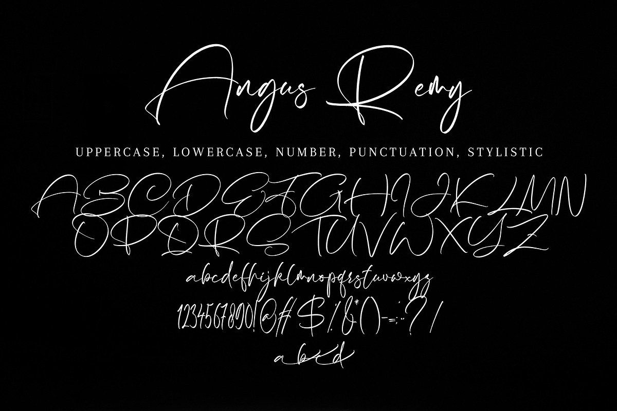 Angus Remy, a Handwritten Font by HaKi Studio (Photo 5 of 5)