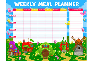 Weekly Meal Planner, Magic Houses