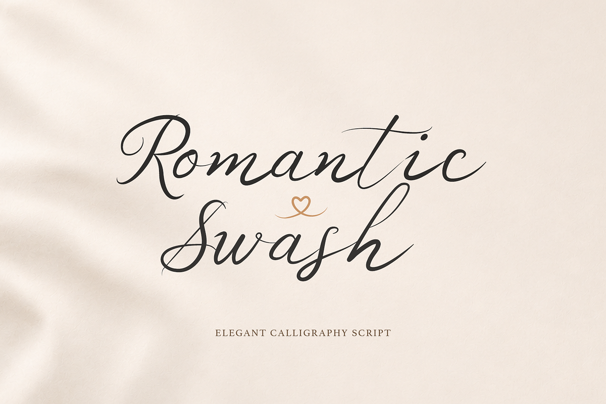 Romantic Swash - Elegant Script Font, a Script Font by Bexx Atelier (Photo 1 of 5)
