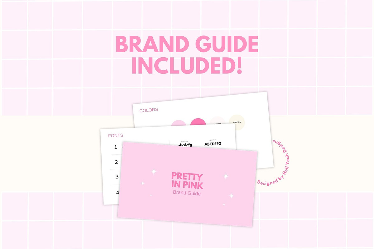 Pretty in Pink Branding Starter Kit, a Social Media Template by Hell Yeah Designs (Photo 5 of 13)