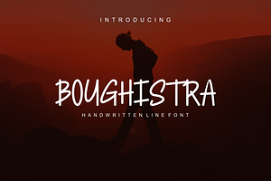 Boughistra - Font, a Handwritten Font by artchiles_design