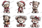 Adorable Christmas Bear Clipart, an Illustration by DreamArtGraphic (Thumbnail 3 of 5)
