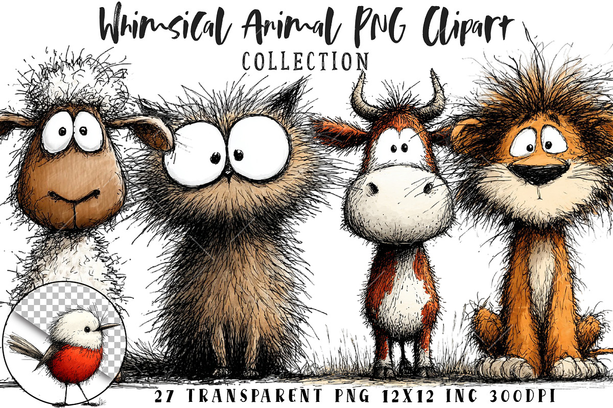 Whimsical Animal PNG Clipart, an Illustration by OK Design (Photo 1 of 6)