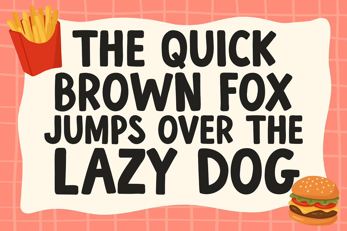 French Fries - A Fun Doodle Font, a Sans Serif Font by Happy Type Club (Photo 5 of 5)