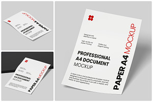 Paper A4 Mockup, an Advertising Mockup by Unerispace