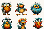 Whimsical Funny Birds Clipart, an Animal Illustration by Design Scotch (Thumbnail 5 of 9)