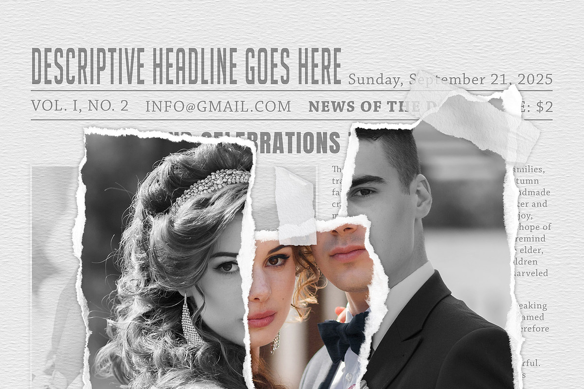 Torn Paper Cut Photo Template, an Action Add-On by MRI STUDIO (Photo 29 of 34)