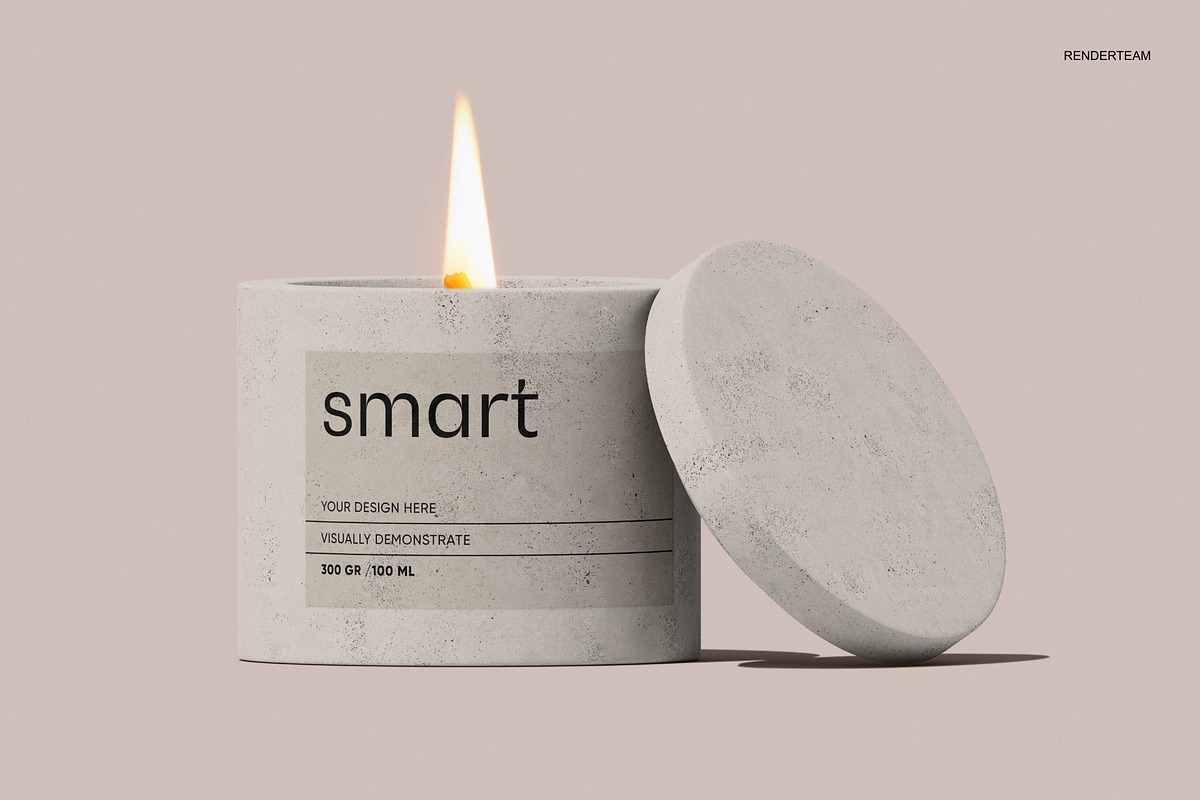 Candle / Paper Box Mockup Set (14 PSD)