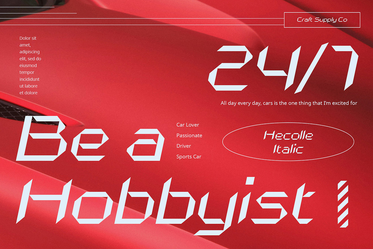 Hecolle – Techno Typeface, a Sans Serif Font by Craft Supply Co. (Photo 7 of 8)