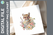 Boho Glam Wildcat Clipart, 22 PNG, an Animal Illustration by Enliven Designs (Thumbnail 8 of 8)