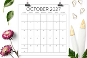 2027 Square Calendar Template, a Stationery Template by Running With Foxes (Thumbnail 4 of 5)