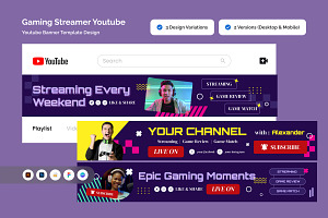 eSports Gaming Channel Banner, a Social Media Template by twinstd