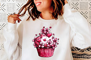 Whimsical spring cupcake clipart, an Illustration by SinaCreation (Thumbnail 9 of 11)