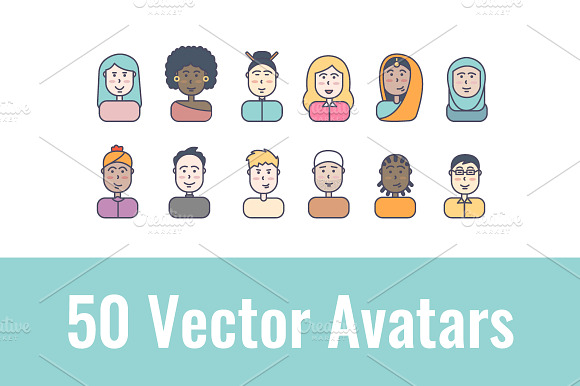 50 Male And Female Avatars