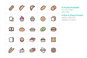 Bakery and Sweet Color Icon, an Icon by WORAKAMON Design Studio (Thumbnail 2 of 3)