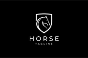 Horse Head Shield Logo Illustration, a Branding & Logo Template by yopie (Thumbnail 2 of 2)