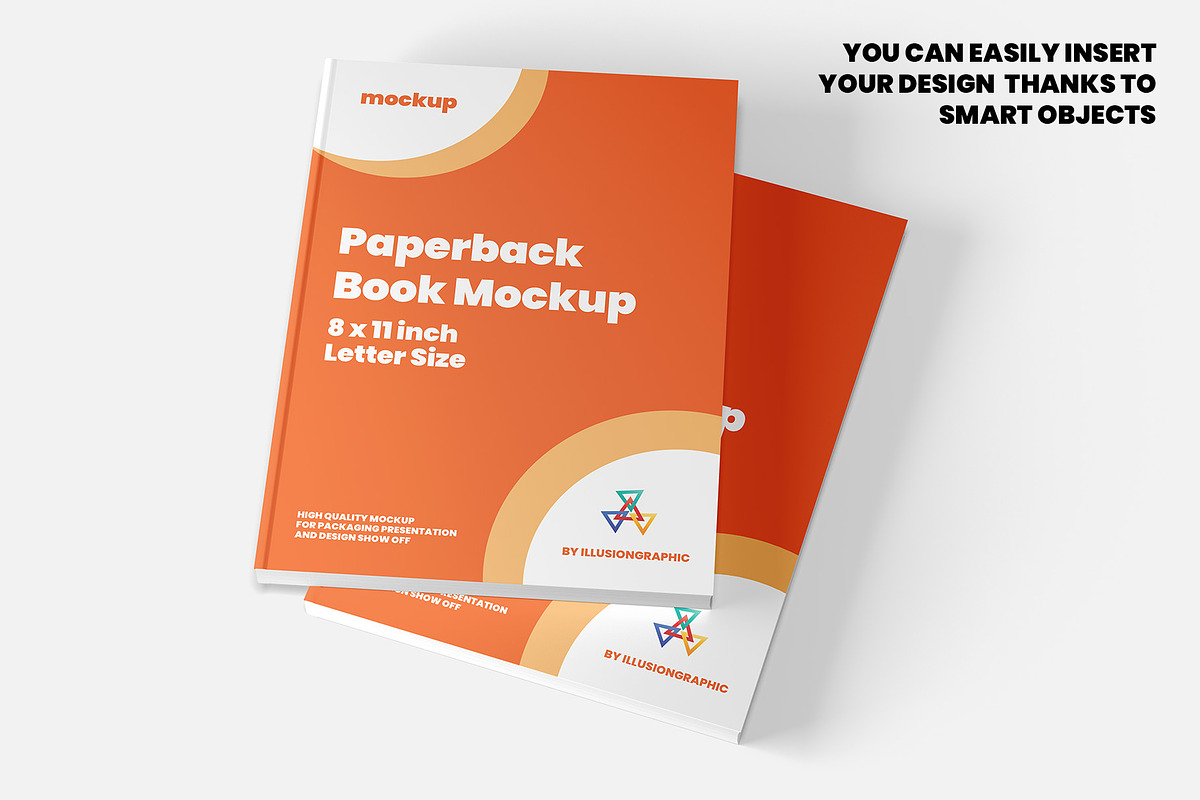 Paperback Book Mockup 8x11 inch, a Books & Magazine Mockup by Illusiongraphic (Photo 6 of 26)