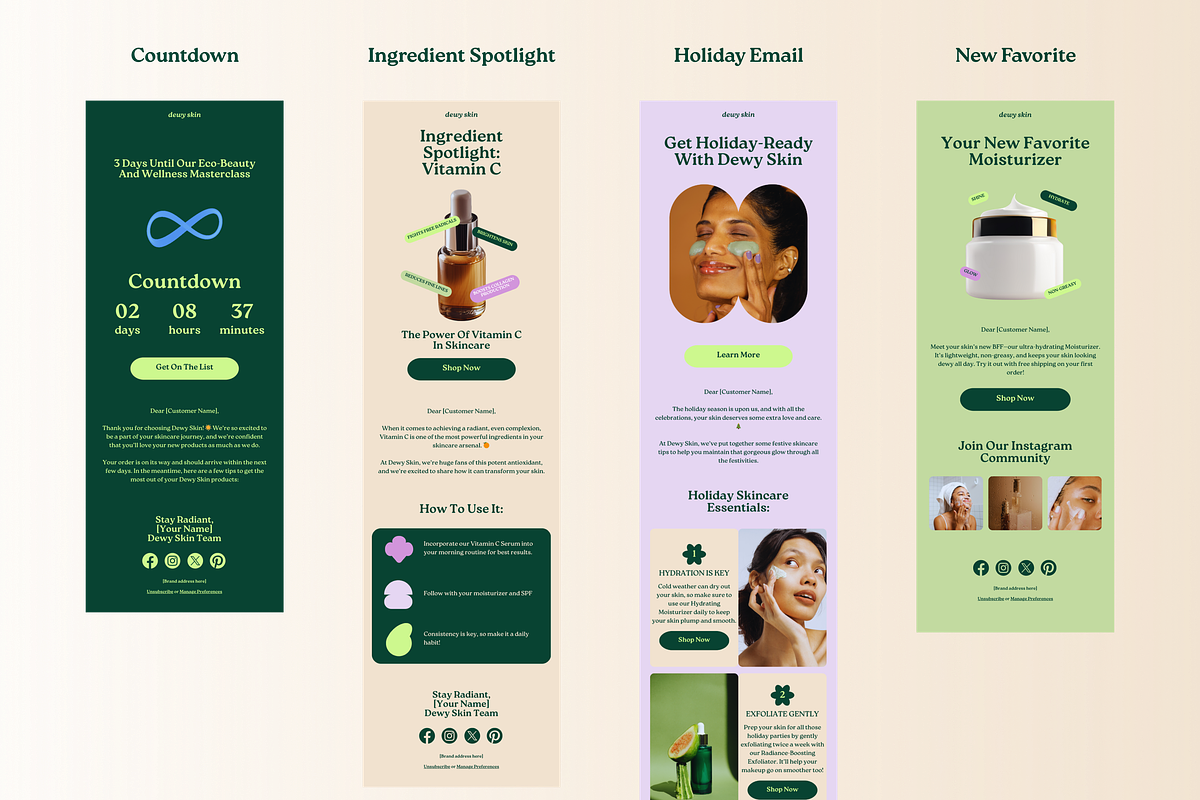 Dewy Skin Email Newsletter Templates, an Email Template by Luna Studio (Photo 4 of 8)