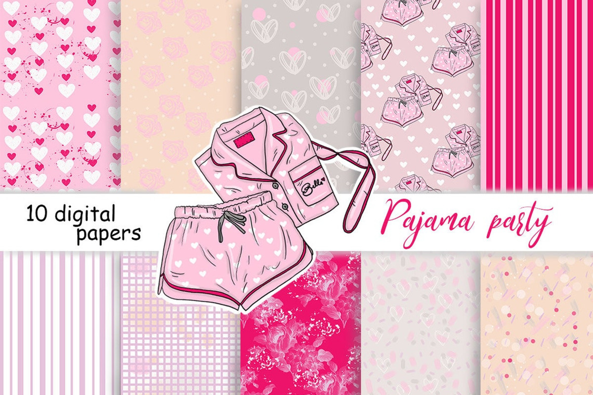 Pajama Party Pattern, a Pattern Graphic by GlamArtZhanna (Photo 1 of 3)