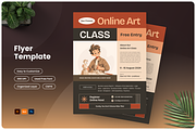 Online Art Class Flyer, a Flyer Template by Annora Studio (Thumbnail 1 of 5)